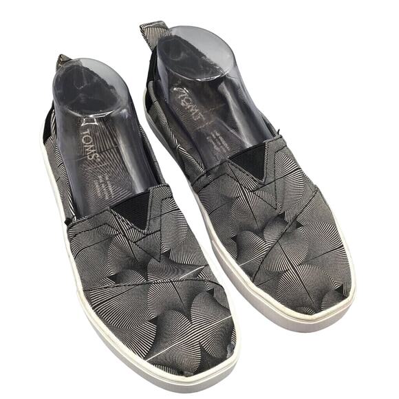 Toms Shoes Mens 7 Loafers Sneakers Multicolor Walking Geometric Slip On Vacation - Picture 1 of 8